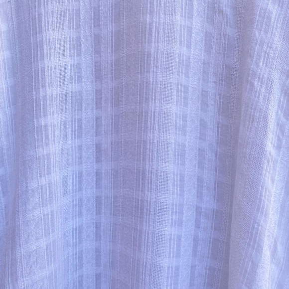 Vince Camuto White Square Pattern Sheer White Tunic Cover-up Size Medium - Picture 4 of 7